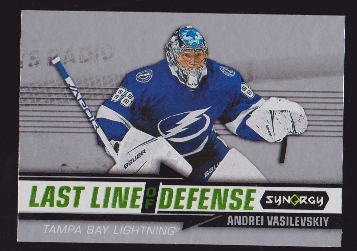2018-19 Synergy Last Line Of Defense #LD10 Andrei Vasilevskiy (image for) 2018-19 Synergy Last Line Of Defense #LD10 Andrei Vasilevskiy